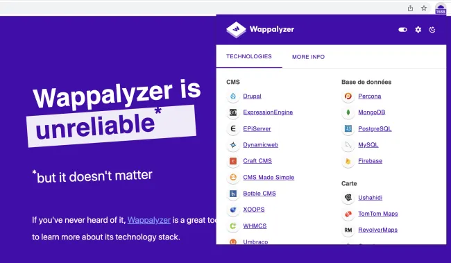 Wappalyzer is unreliable